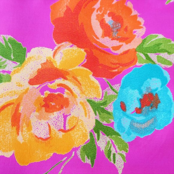 Vintage Moda Int'l Pink Floral Sheath Tank Dress Princess Zipper Back M - Picture 3 of 8